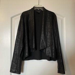 I.N. Studio Black Faux Leather Jacket SZ L
